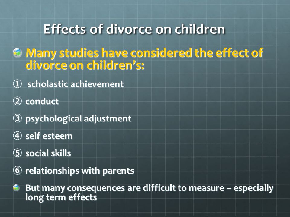 Effect of Divorce on Family Life